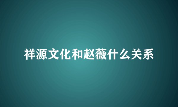 祥源文化和赵薇什么关系