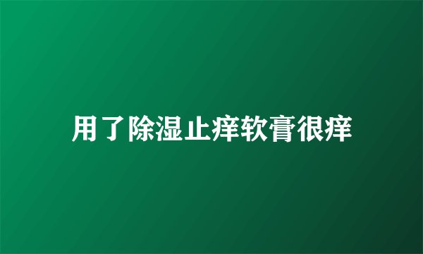 用了除湿止痒软膏很痒