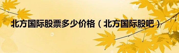 北方国际股票多少价格（北方国际股吧）