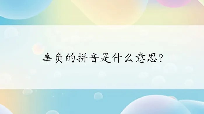 辜负的拼音是什么意思？