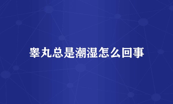 睾丸总是潮湿怎么回事