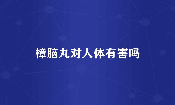 樟脑丸对人体有害吗