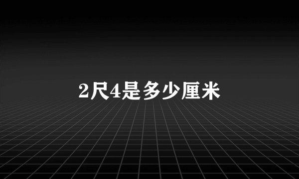 2尺4是多少厘米