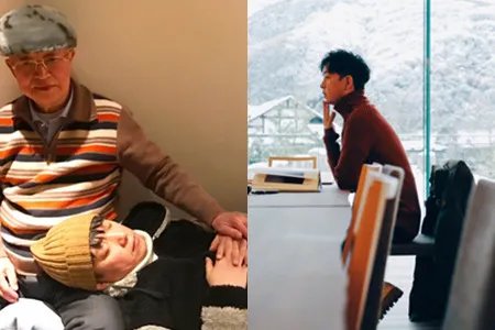 潘粤明后台自拍 微博再次深情表白父母