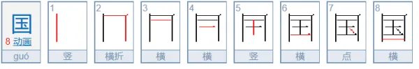 国的笔画顺序