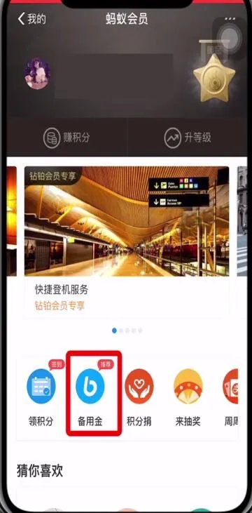 支付宝备用金在哪看
