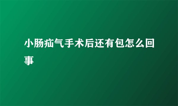 小肠疝气手术后还有包怎么回事