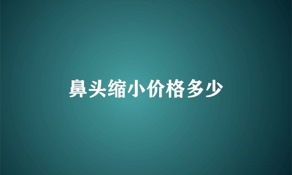 鼻头缩小价格多少