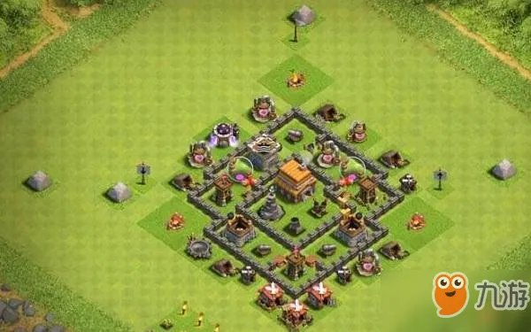 《部落冲突》5级大本营怎么布置 5级大本营阵型布阵推荐