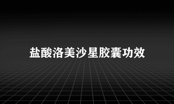 盐酸洛美沙星胶囊功效
