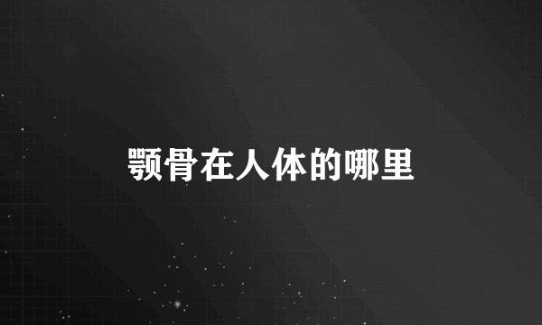 颚骨在人体的哪里