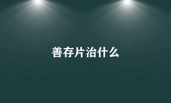 善存片治什么