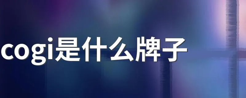 cogi是什么牌子 cogi是什么意思