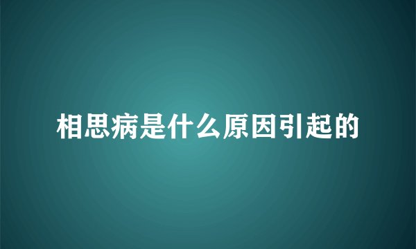 相思病是什么原因引起的