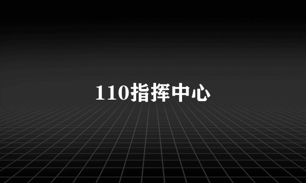 110指挥中心