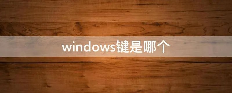 windows键是哪个