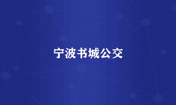 宁波书城公交