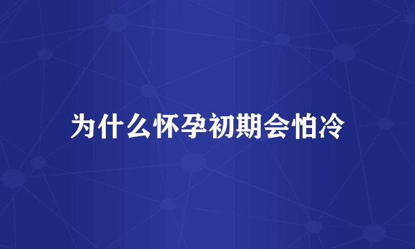 为什么怀孕初期会怕冷