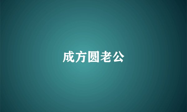 成方圆老公