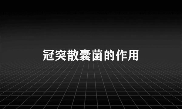 冠突散囊菌的作用