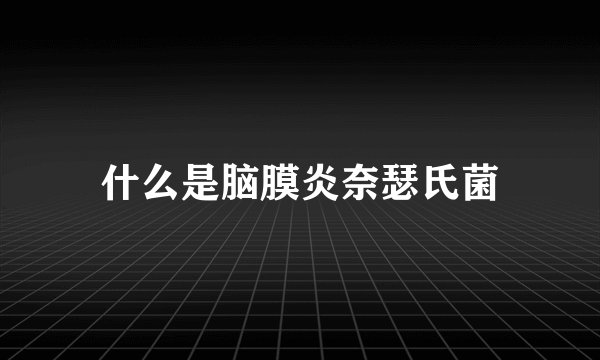 什么是脑膜炎奈瑟氏菌