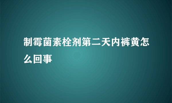 制霉菌素栓剂第二天内裤黄怎么回事