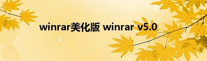 winrar美化版 winrar v5.0