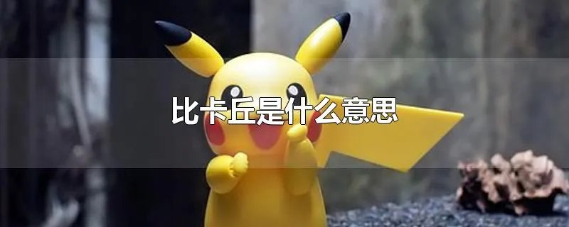 比卡丘是什么意思