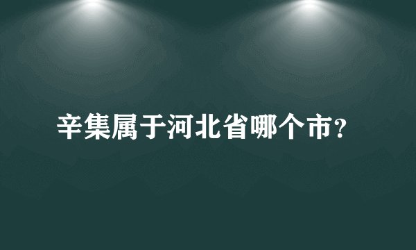辛集属于河北省哪个市？