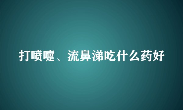 打喷嚏、流鼻涕吃什么药好