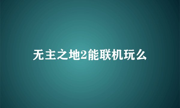 无主之地2能联机玩么