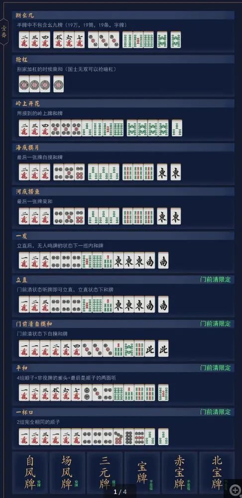 麻将胡牌牌型图解大全,八种胡法图片