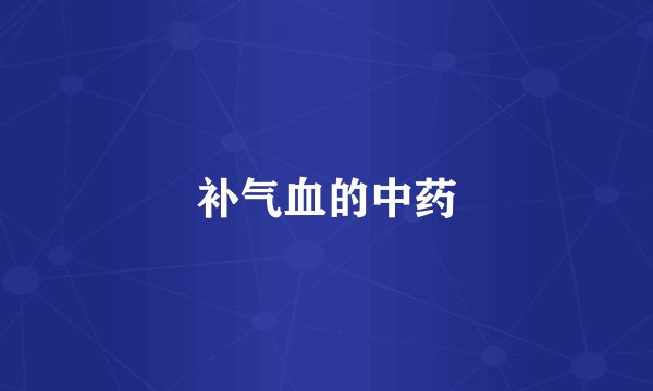 补气血的中药