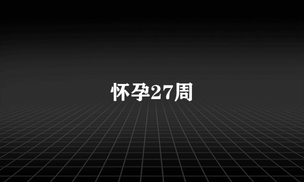 怀孕27周