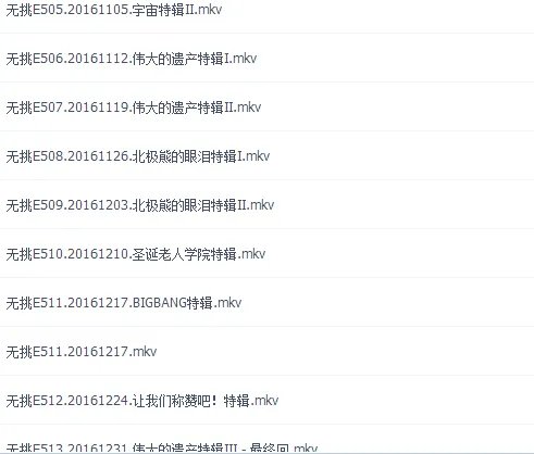 无限挑战2016目录