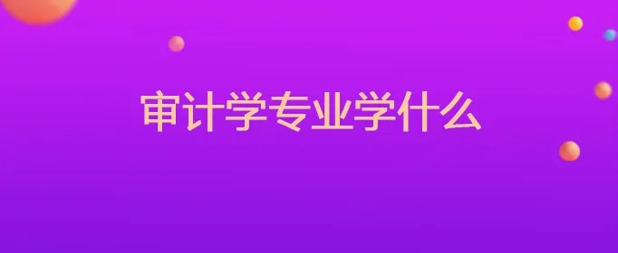 审计学专业学什么