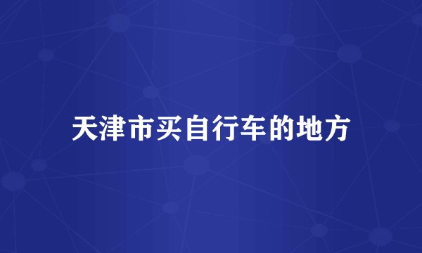天津市买自行车的地方