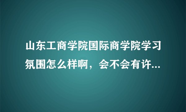 山东工商学院国际商学院学习氛围怎么样啊，会不会有许多不认真学习的人啊？望师哥师姐解答