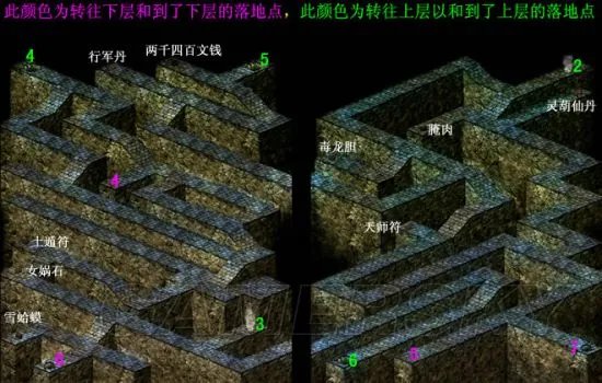 《新仙剑奇侠传》地图 物品路线标注全迷宫地图