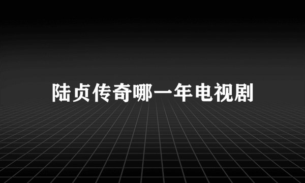 陆贞传奇哪一年电视剧