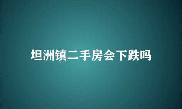 坦洲镇二手房会下跌吗
