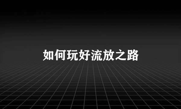 如何玩好流放之路