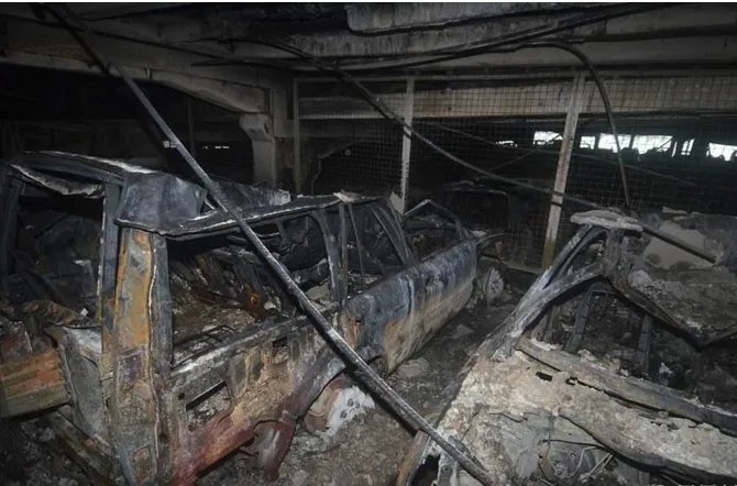 英立体停车场发生火灾造成怎样的损失?