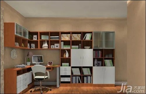 转角书柜效果图欣赏