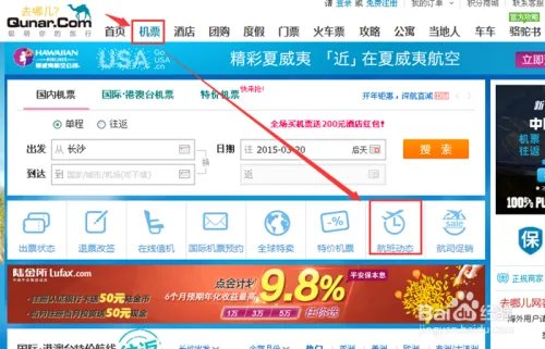 怎么查询航班动态?