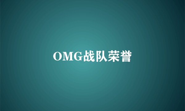 OMG战队荣誉