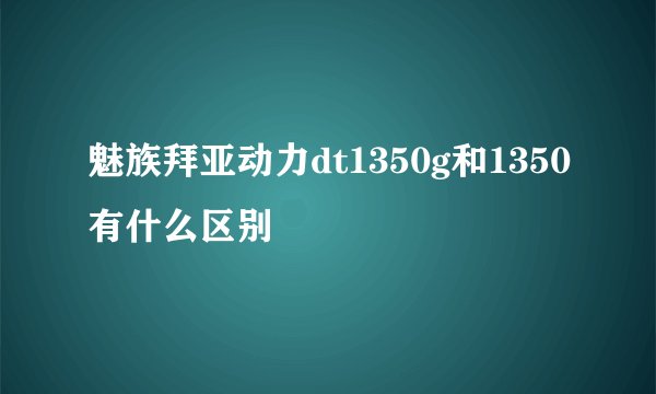 魅族拜亚动力dt1350g和1350有什么区别