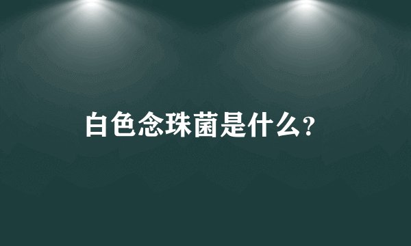 白色念珠菌是什么？