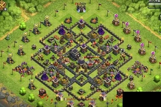 部落冲突九本最强阵型