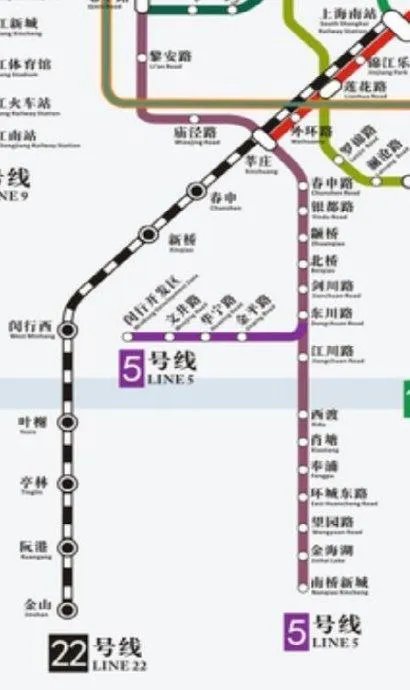 上海地铁22号线详细全线图？